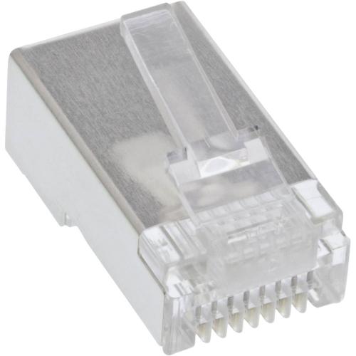RJ45 Modularstecker 8P8C – Geschirmt, zum Crimpen auf Rundkabel, 100er Pack