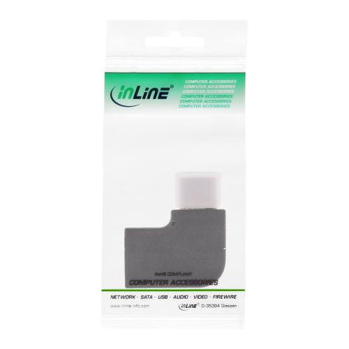InLine® USB 3.2 Gen.2 Adapter USB-C Stecker an C Buchse gewinkelt