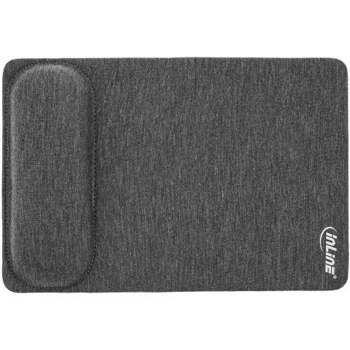InLine® Mauspad mit Handballenauflage textil schwarz