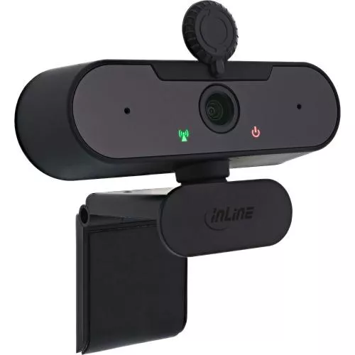 InLine® Webcam FullHD 1920x1080/30Hz mit Autofokus USB-A Anschlusskabel