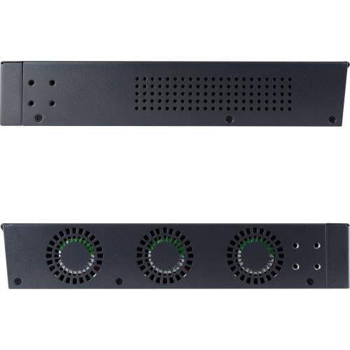 InLine® PoE+ Gigabit Netzwerk Switch 24 Port 1GBit/s, 2xSFP Metall Lüftersteuerung mit Display 420W