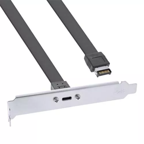 InLine® Slotblende USB Typ-C zu USB 3.1 Frontpanel Key-A intern 0,3m