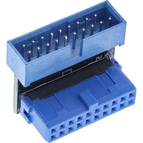 Preview: InLine® USB 3.0 Adapter intern Pfostenanschluss Stecker auf Buchse nach unten gewinkelt