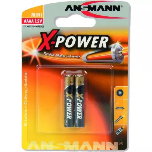 ANSMANN 1510-0005 Alkaline Batterie AAAA X-Power 2er-Pack