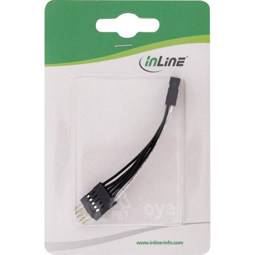 InLine® USB 2.0 Verlängerung intern 2x 5pol Pfostenstecker auf Pfostenbuchse 5cm