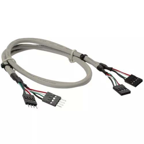 InLine® USB 2.0 Verlängerung intern 2x 4pol Pfostenstecker auf Pfostenbuchse 0,6m bulk