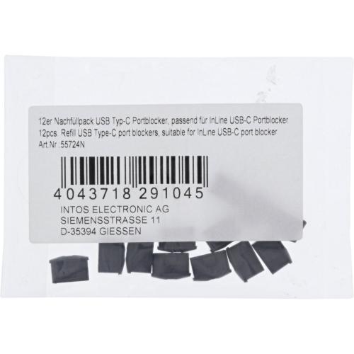 Preview: InLine® USB Typ-C Portblocker 12er Nachfüllpack für USB-C Portblocker 55724