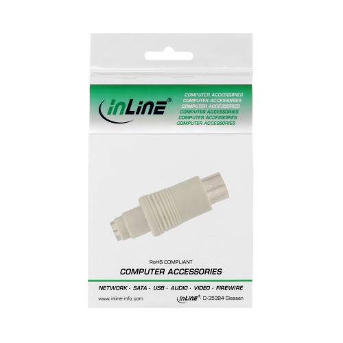 InLine® Tastatur-Adapter 5pol DIN-Stecker auf PS/2 Buchse