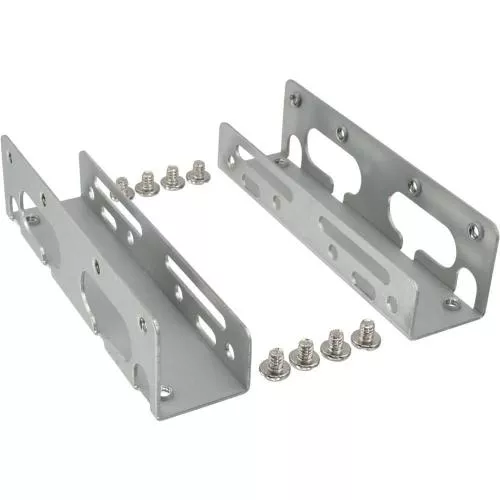 HDD-Einbauschienen 3,5" auf 5,25" – Metall – mit Schrauben