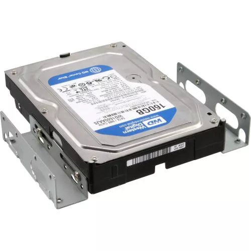 HDD-Einbauschienen 3,5" auf 5,25" – Metall – mit Schrauben