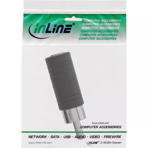 InLine® Audio Adapter Cinch Stecker auf 3,5mm Klinke Buchse Mono