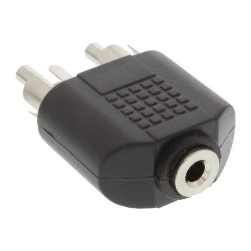 Preview: InLine® Audio Adapter 3,5mm Klinke Buchse Stereo an 2x Cinch Stecker