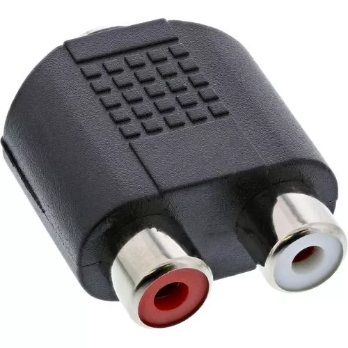 InLine® Audio Adapter 3,5mm Klinke Buchse Stereo an 2x Cinch Buchse
