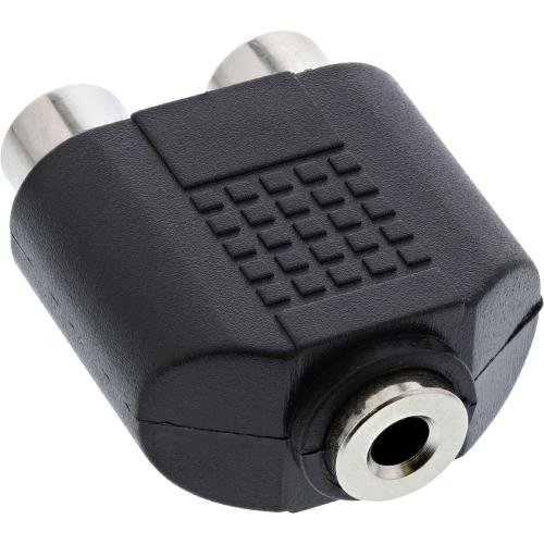Preview: InLine® Audio Adapter 3,5mm Klinke Buchse Stereo an 2x Cinch Buchse