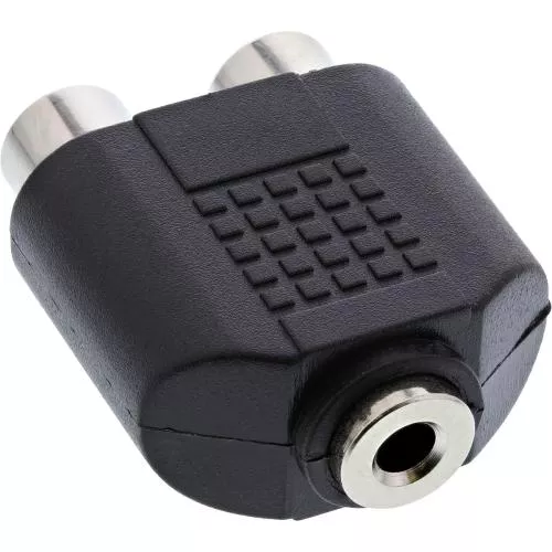 InLine® Audio Adapter 3,5mm Klinke Buchse Stereo an 2x Cinch Buchse