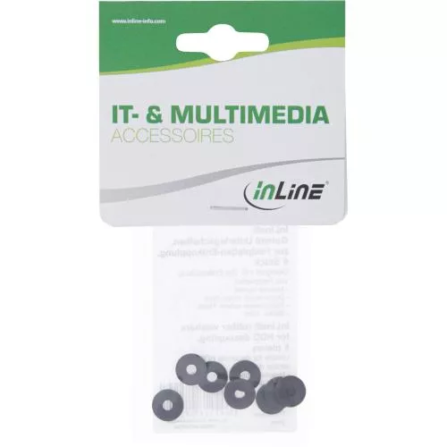 InLine® Gummi Unterlegscheiben zur Festplatten-Entkopplung 8 Stück