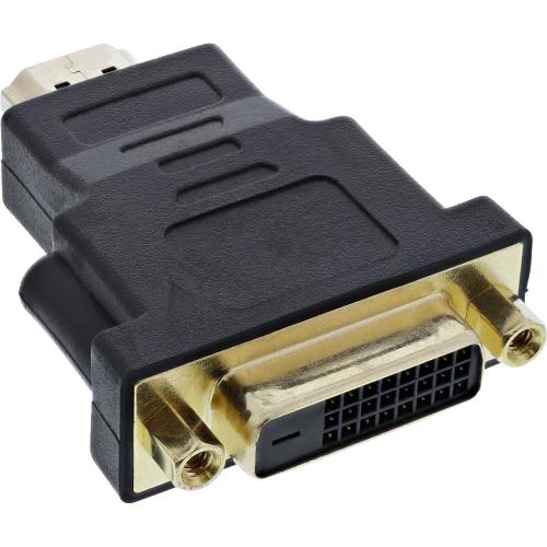 Preview: HDMI-DVI Adapter – HDMI Stecker auf DVI Buchse, 4K kompatibel, vergoldete Kontakte
