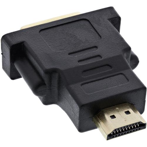 Preview: HDMI-DVI Adapter – HDMI Stecker auf DVI Buchse, 4K kompatibel, vergoldete Kontakte