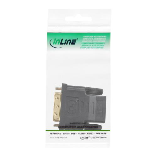 InLine® HDMI-DVI Adapter HDMI Buchse auf DVI Stecker vergoldete Kontakte 4K2K kompatibel