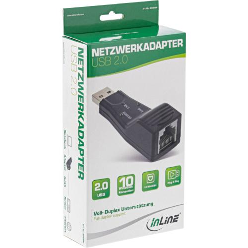 Preview: USB Netzwerkadapter – 10/100 Mbit/s Ethernet, USB 2.0, RJ45