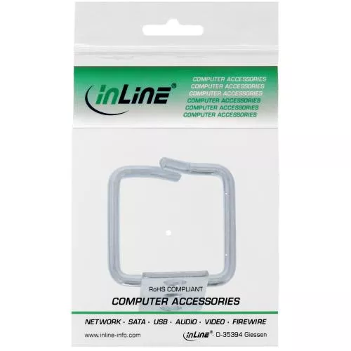InLine® Kabelbügel Metall verzinkt 40x40mm