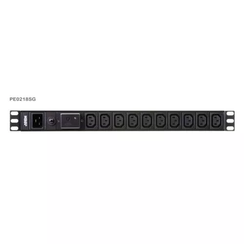 ATEN PE0218SG 19" Stromverteilung 1HE 17-Port IEC-C13 + 1x C19 Basic PDU mit Überspannungsschutz