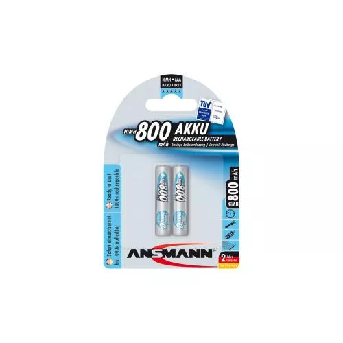 ANSMANN 5030982 NiMH-Akku Micro AAA maxE 800mAh 2er-Pack