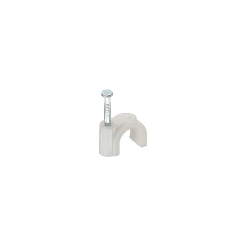 Kabelschelle – rund – 8 mm – weiß – 50 Stück