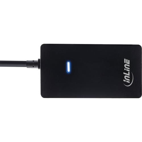 Preview: InLine® USB 2.0 Hub 4 Port schwarz Kabel 30cm