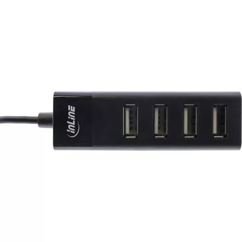 InLine® USB 2.0 Hub 4 Port schwarz Kabel 30cm