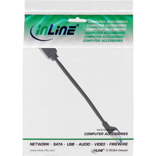 Preview: Cat 6A Patchkabel-Verlängerung RJ45 – S/FTP, halogenfrei, 0,2m, schwarz