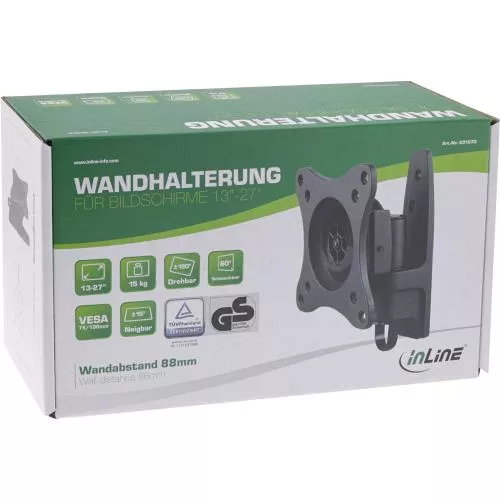InLine® Wandhalterung für TFT bis 68cm (27") max. 15kg