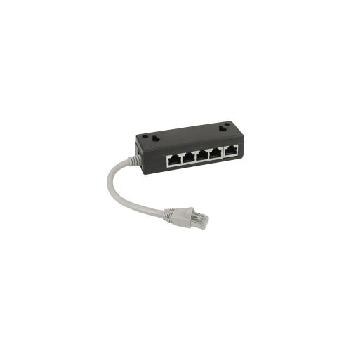 Preview: ISDN Verteiler – 5x RJ45 Buchse, 15cm Kabel mit Endwiderständen