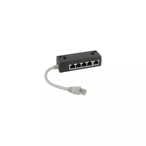 InLine® ISDN Verteiler 5x RJ45 Buchse 15cm Kabel mit Endwiderständen