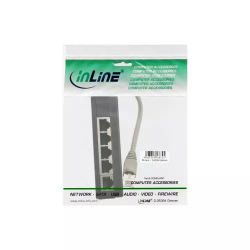 ISDN Verteiler – 5x RJ45 Buchse, 15cm Kabel mit Endwiderständen
