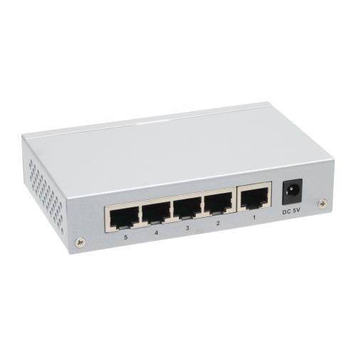 Preview: 5-Port Gigabit Switch, Metallgehäuse, Desktop