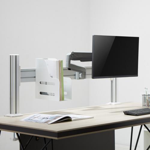 Preview: Slatwall Kabelhalter – 2er Set für Tischhalterungsstangen