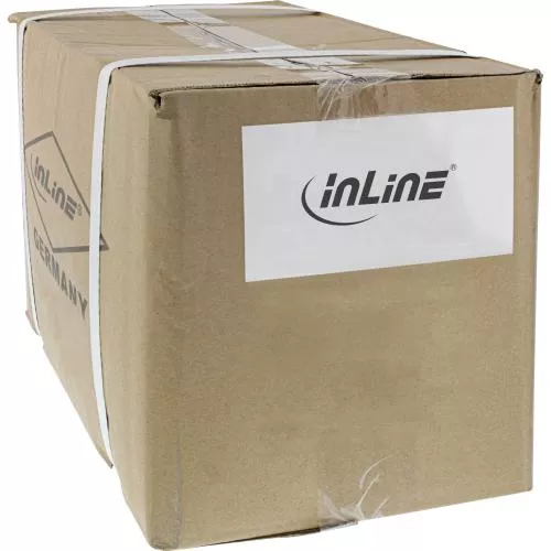 100er Bulk-Pack InLine® Patchkabel S/FTP (PiMf) Cat.6 250MHz PVC CCA grau 0,5m