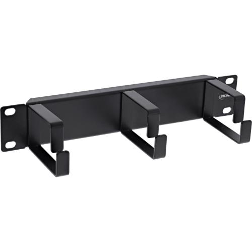 10" Kabelführungspanel mit 3 Bügeln – RAL 9005 Schwarz