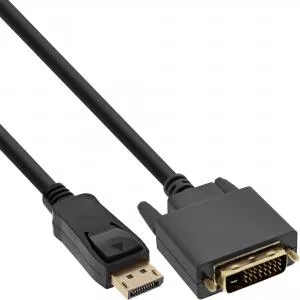 25er Bulk-Pack InLine® DisplayPort zu DVI Konverter Kabel schwarz 2m