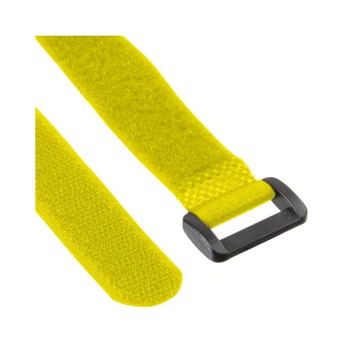 Klettschlaufen 300 x 20 mm – Gelb, wiederverwendbar, 10 Stück