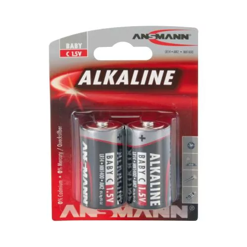 ANSMANN 1513-0000 Alkaline Batterie Baby C 7,2mAh 2er-Pack