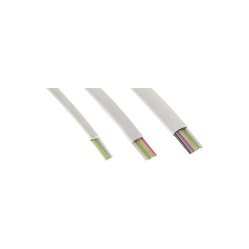 InLine® Modularkabel 6adrig Flachband weiß 100m Ring