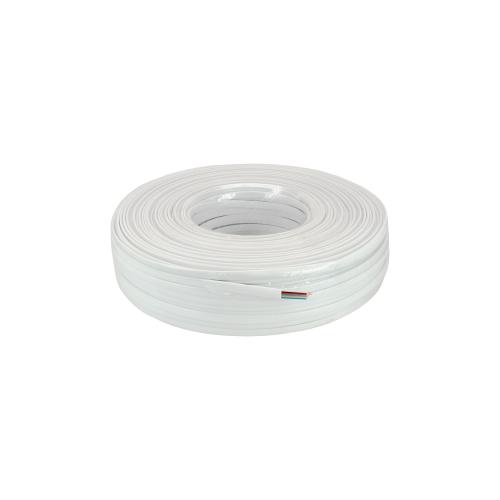 InLine® Modularkabel 6adrig Flachband weiß 100m Ring
