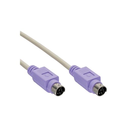 Preview: InLine® PS/2 Kabel Stecker / Stecker PC 99 Farbe Violett 2m