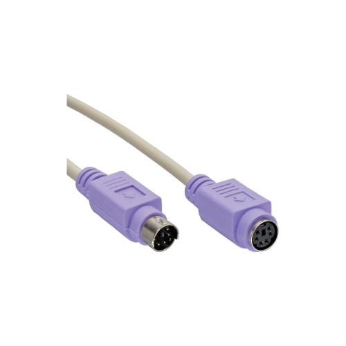 InLine® PS/2 Verlängerung Stecker / Buchse PC99 violette Stecker 2m