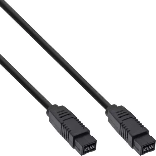 InLine® FireWire Kabel IEEE1394 9pol Stecker / Stecker schwarz