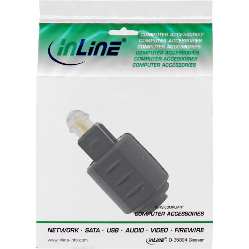 Preview: InLine® OPTO Audio Kupplung 3,5mm Buchse / Toslink Stecker