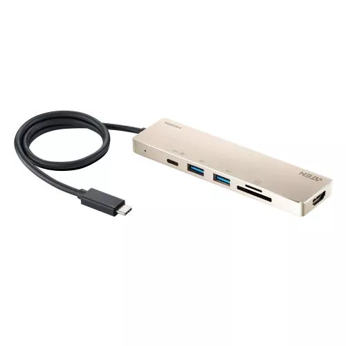 ATEN UH3239 USB-C Multiport Mini-Dockingstation mit Power-Pass-Through