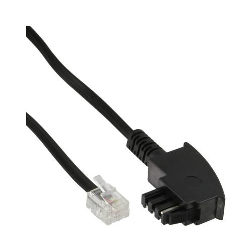 Preview: InLine® TAE-F Kabel für Telekom/Siemens-Geräte TAE-F Stecker an RJ11 Stecker